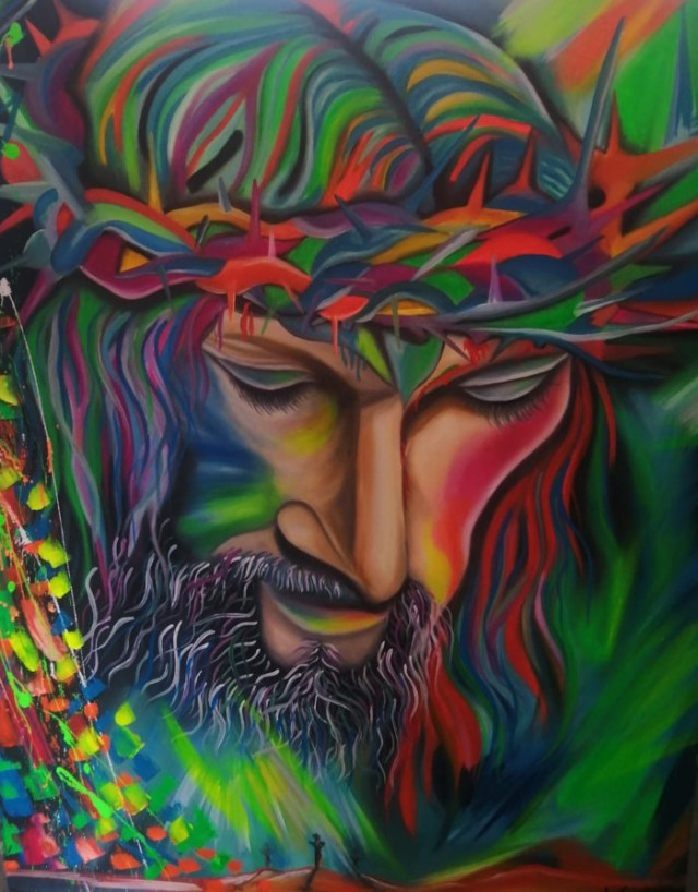 Foto | Cortesía Marta Leonor Pérez | LA PATRIA  Gusta de pintar a la naturaleza e imágenes religiosas.