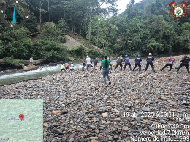 Limpieza del cauce del río Manso este sábado.