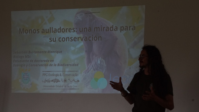 Sebastián Bustamante en taller