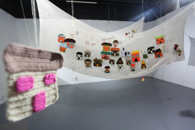 Foto | Luis Fernando Trejos | LA PATRIA Sede de Bellas Artes de la Universidad de Caldas: La obra Homeostasis de Kamila Loaiza.