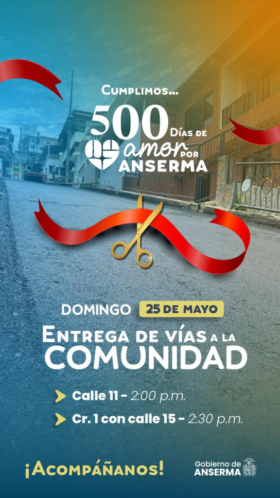 Afiche que invita a la jornada cívica en Anserma.