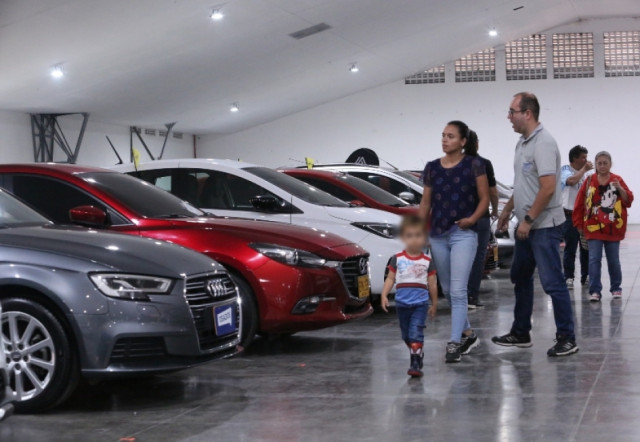 En la foto, la Feria del Usado organizada por LA PATRIA en marzo del 2024. Los vehículos se exhibieron en Expoferias (Manizales).