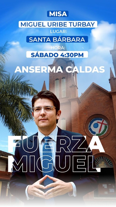 Oraron por el senador Miguel Uribe Turbay