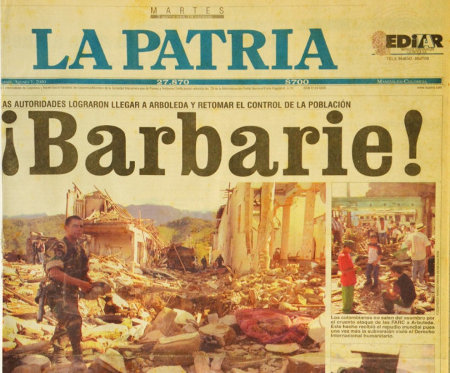 Portada de LA PATRIA del martes 1 de agosto del 2000. Portada de LA PATRIA del martes 1 de agosto del 2000.