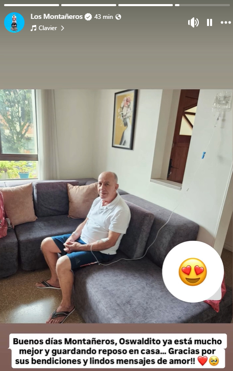 A través de una historia en redes, Los Montañeros mostraron a Oswaldito ya en su hogar. A través de una historia en redes, Los Montañeros mostraron a Oswaldito ya en su hogar.