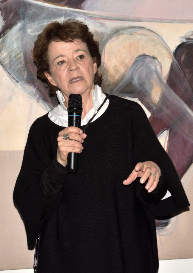 Clemencia Echeverri en la presentación de su obra en la casa de la cultura 