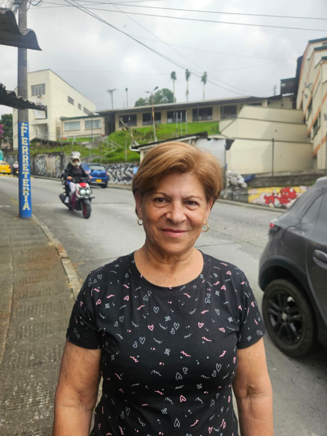 Luz Marina Ramírez residente del lugar