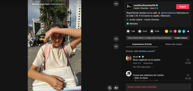 Los pedidos de Minidelicias van en aumento gracias al video de Camilo Cifuentes.