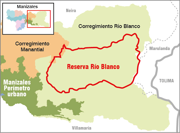 Ubicación Reserva Río Blanco