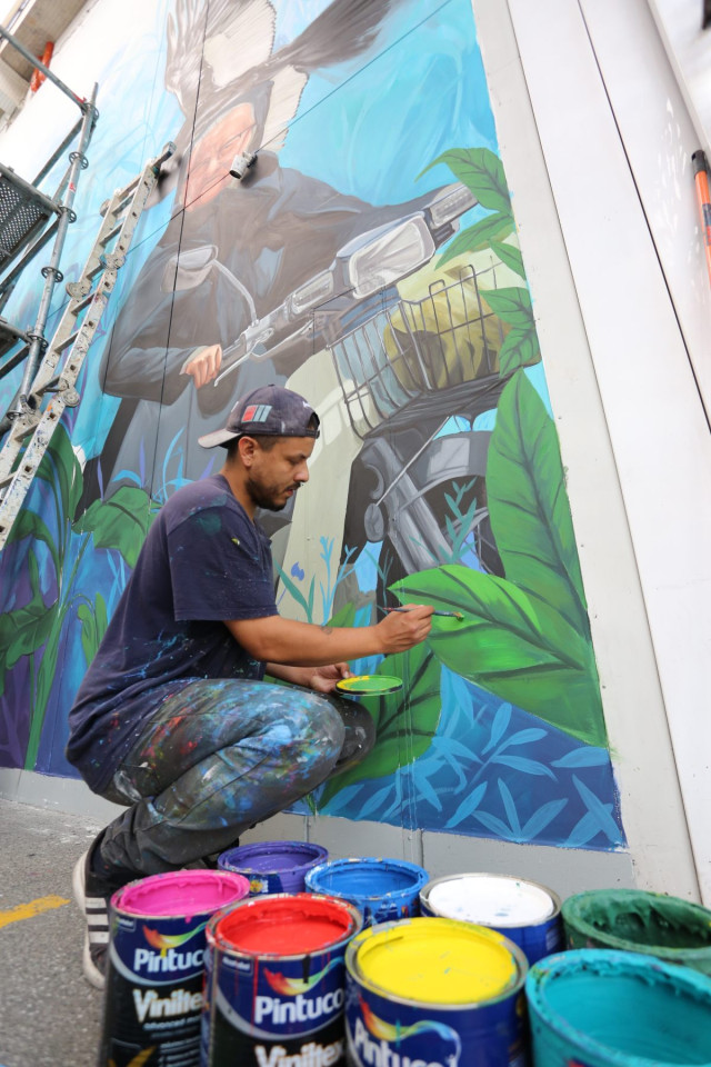 Murales en estación de cable aéreo de Villamaría resaltan fauna e identidad