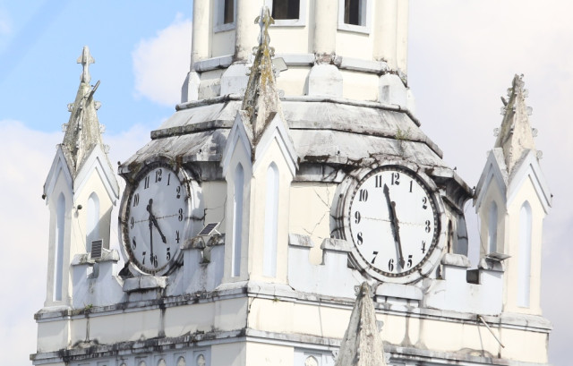 Reloj de la iglesia de Los Agustinos. Actualmente no funciona.