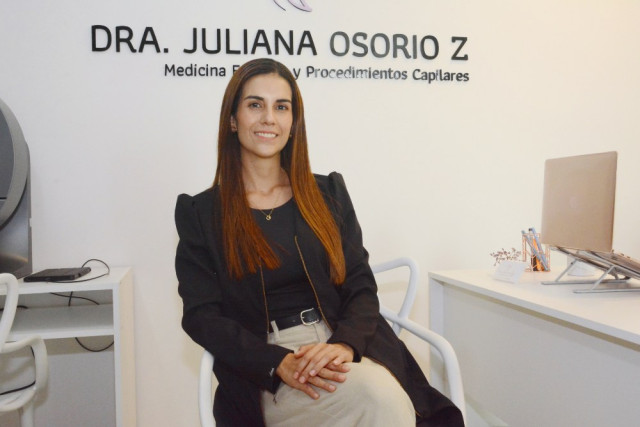 Juliana Osorio, médica estética especializada en bioestimuladores para la piel, bótox e injertos capilares.