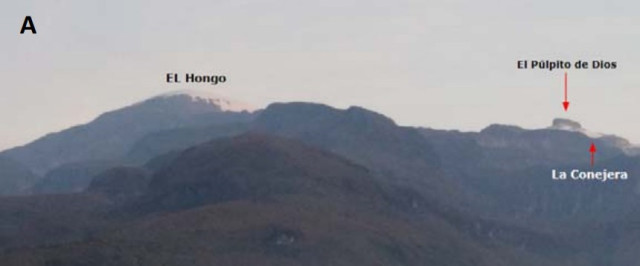 Fotografía aérea del VNSI vista desde el Oeste del domo Norte con el glaciar El Hongo y a la derecha el domo&nbsp;Central y el relicto del glaciar Central en el 2018 (denominado La Conejera por el Ideam).