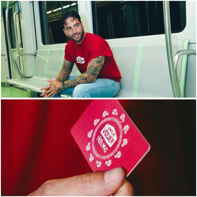 Maluma montó en Metro con sus fans