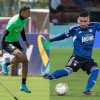 El marmateño Nelson Deossa, de Atlético Nacional (izquierda), y el manizaleño Israel Alba, de Millonarios, son la cuota caldense en la final de la Liga BetPlay Dimayor I 2023.