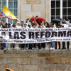 Además de la falta de quórum en el Congreso, ayer miles de manifestantes salieron a las calles de varias ciudades colombianas para expresar su rechazo a las reformas del Gobierno Petro, incluida la laboral.