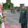 El teniente coronel Juan Gabriel Rojas, en la ceremonia de Transmisión de Mando como nuevo comandante del Batallón Ayacucho