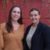 Ángela María de la Roche y Bibiana Carolina Sánchez, de la Universidad Autónoma de Manizales, beneficiadas con la beca que busca el fomento de investigaciones aplicadas al desarrollo sostenible, vinculación de la investigación con la gestión pública y difusión del conocimiento.