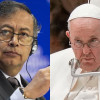 Gustavo Petro y el Papa Francisco.