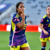 La delantera Manuela Pavi celebra uno de sus dos goles ante Panamá en el debut de la Copa de Oro.