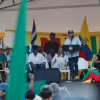 El presidente de Colombia, Gustavo Petro, habló junto a la vicepresidenta, Francia Márquez, durante la movilización 'Minga por transformaciones para la vida, el territorio, la democracia y la paz' el viernes, en Cali.