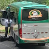 La moto y el bus chocaron en el sector San Juan, entre Marquetalia y Manzanares (Caldas).