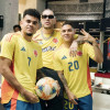 De izq. a der., Luis Díaz, Ryan Castro y Juan Fernando Quintero.