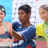 Nicoll Agudelo, de para natación, y Misael Paneso y Luz Angélica Cáceres, de para atletismo, se preparan para los Juegos Nacionales Juveniles.