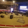 Así va el montaje del escenario en la Plaza de Toros de Manizales. Comenzó desde este miércoles (11 de septiembre).