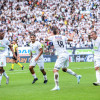 Así celebró el Once Caldas la paridad, que llegó con el tanto de Jéider Riquett.