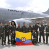 La delegación. Fotos de la Fuerza Aérea.