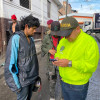 Registro a personas. Fotos de la Policía. 