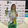 Nicoll Agudelo Jiménez, paranadadora de Caldas, ganadora de dos medallas de oro en los I Juegos Nacionales Juveniles. 