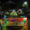 Así luce el alumbrado navideño en el Parque del Agua de Manizales.