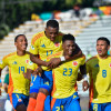 Uno de los tres goles celebrados por los jugadores en el campo. Colombia le ganó a Bolivia.