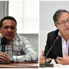 Fredy Saldaña, alcalde de La Dorada, y Gustavo Petro, presidente de Colombia.