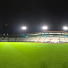 El estadio Palogrande y sus ocho torres de iluminación encendidas. Hacen pruebas para que el escanario esté listo para el clásico Once Caldas - Pereira y que la Conmebol lo apruebe para torneos internacionales.