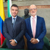 Ronald Fabián Bonilla Ricardo, nuevo secretario Privado, junto al gobernador, Henry Gutiérrez Ángel. 