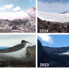 Registro del deshielo del glaciar del Nevado de Santa Isabel entre el 2005 y el 2023.
