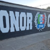Honor Chile, el mural en la capital chilena, que homenajea al Once Caldas. Son 40 integrantes de la filial de Holocausto Norte en ese país.