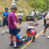 El ciclista sufrió varias lesiones.