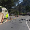 El conductor detenido tras el accidente en la vía Manizales - Medellín el viernes, 18 de abril.