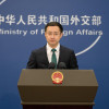El portavoz del Ministerio de Relaciones Exteriores de China, Lin Jian, ofrece una conferencia de prensa en Beijing, China, el 9 de abril de 2025. El presidente de Estados Unidos, Trump, impuso aranceles del 104 por ciento a los productos chinos que entraron en vigor el 9 de abril.
