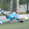 María Antonia Castro Hernández, la valla menos vencida en la Copa LA PATRIA Femenina de Fútbol. Acá, el penal que le atajó a una rival de Valientes.