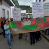 En Salamina protestaron contra la Nueva EPS en la carrera 6 del municipio.