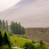 El pueblo de Blatten, en el cantón suizo de Valais, tras el colapso del glaciar Birch.