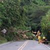 Derrumbe en La Trinidad, en la vía Manizales - Medellín