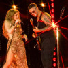 Shakira y Alejandro Sanz en el concierto en Miami. 