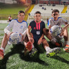 Bryan Julián Obando, Esteban Ortiz Ríos y Felipe Hernández, tres de los cuatro caldenses que se van a probar suerte en el fútbol ecuatoriano. Del Club Estudiantil de Villamaría van a Águilas de Santo Domingo.
