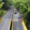 Puente El Rosario, vía Manizales-Pereira. Arreglos de Autopistas del Café.